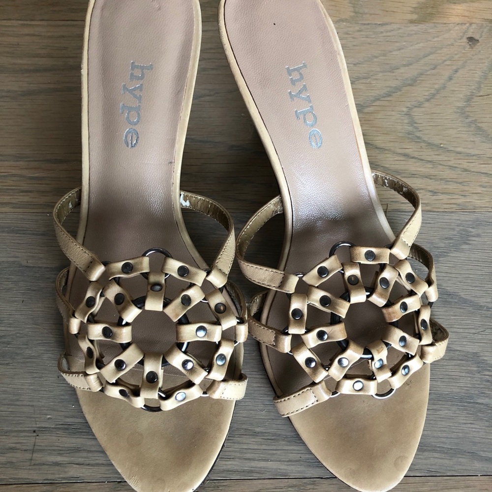 Hype women’s neutral slip on sandals
